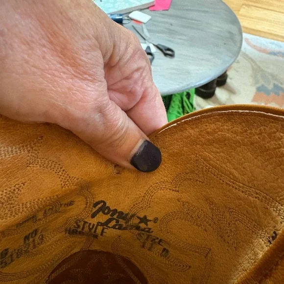 Tony Lama Dark Brown Cowboy Boots - Picture 6 of 10